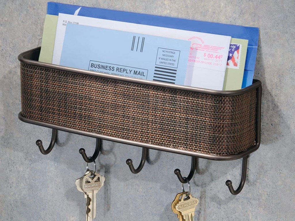 mail and key holder organizer with mail 