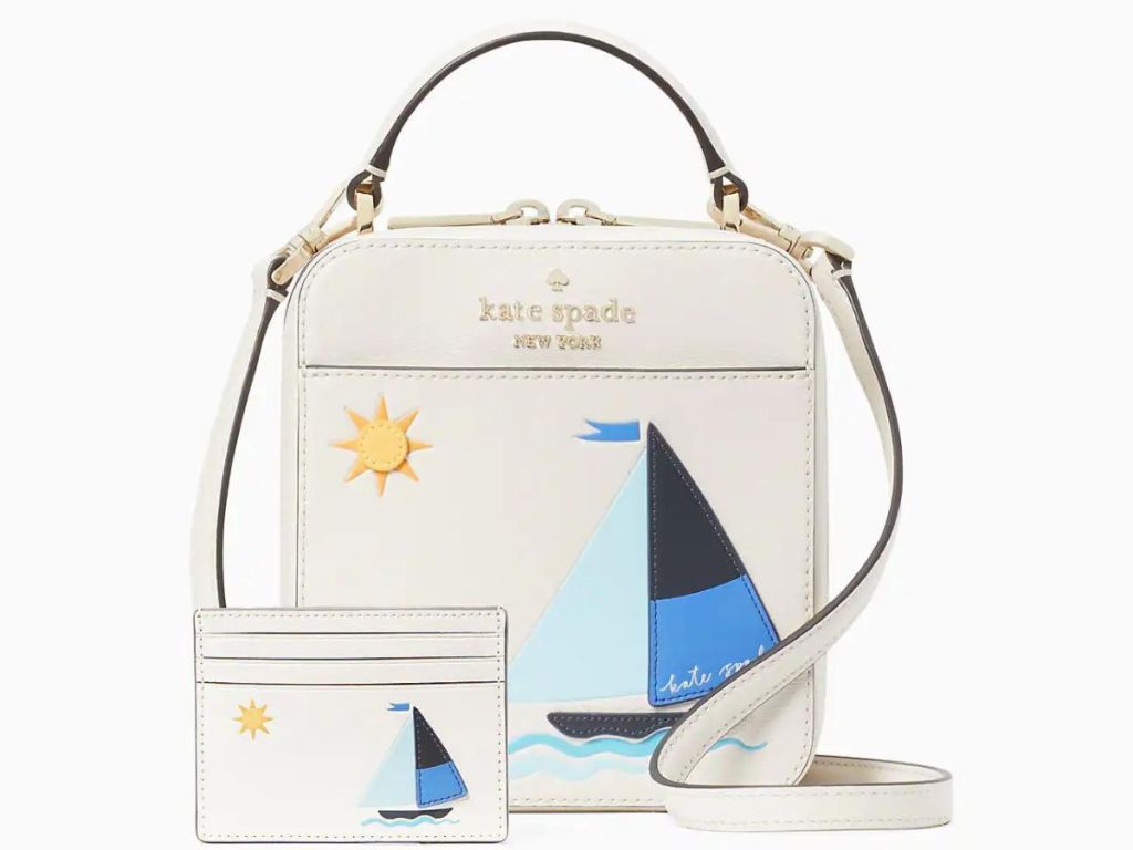 kate spade sailboat and sun bag and matching wallet