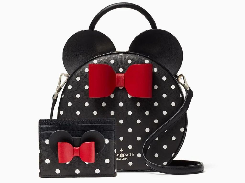 minnie mouse kate spade crossbody and matching credit card holder