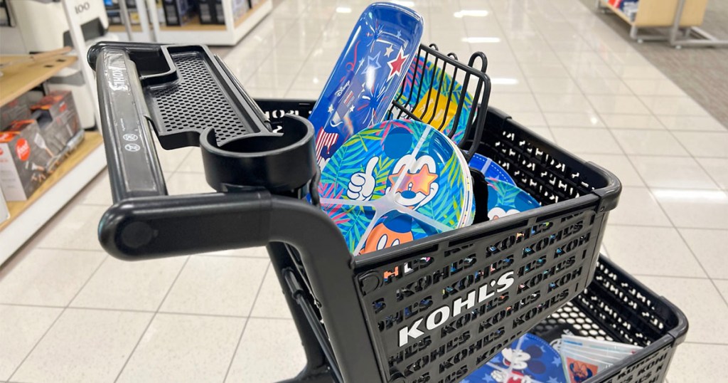 kohls shopping cart full of mickey house products