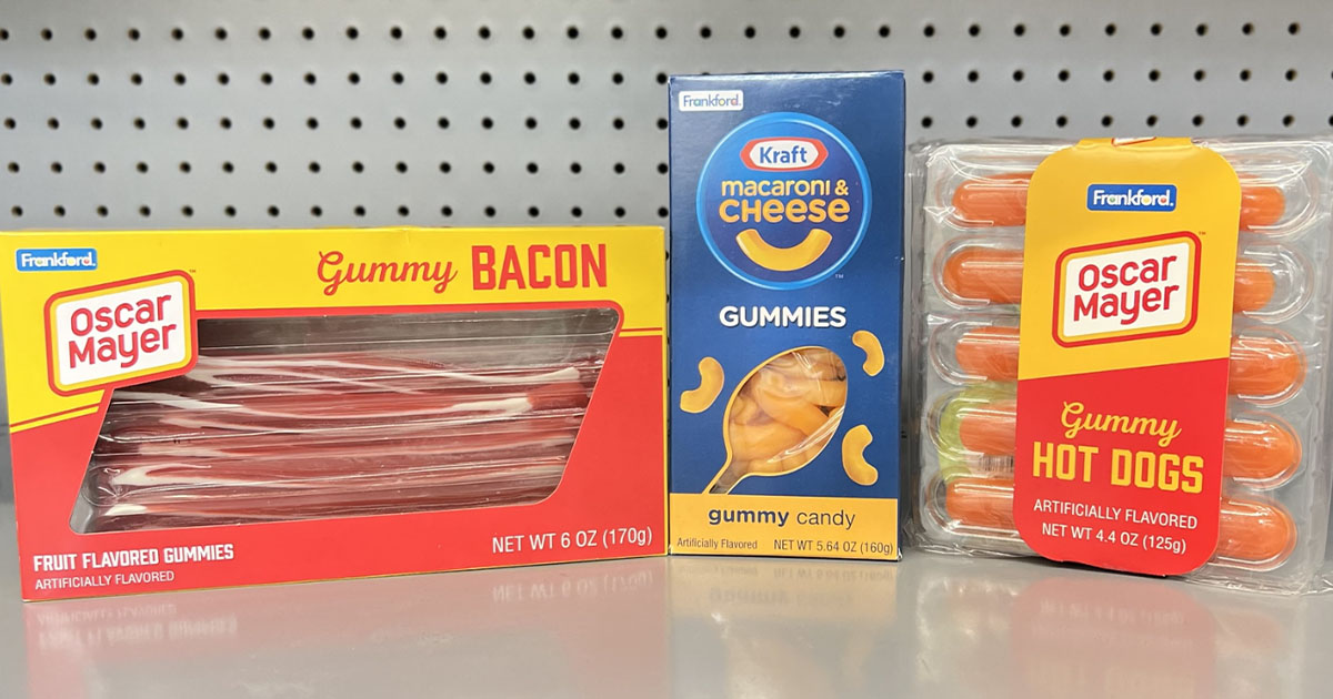 New Gummy Foods from $3.56 on Walmart.com | Hot Dogs, Bacon & Mac & Cheese
