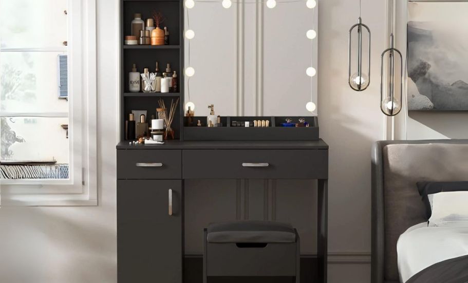 Vanity Desk w/ Mirror & Storage Only $99 Shipped on Wayfair.com (Reg. $299) – Ends Tonight