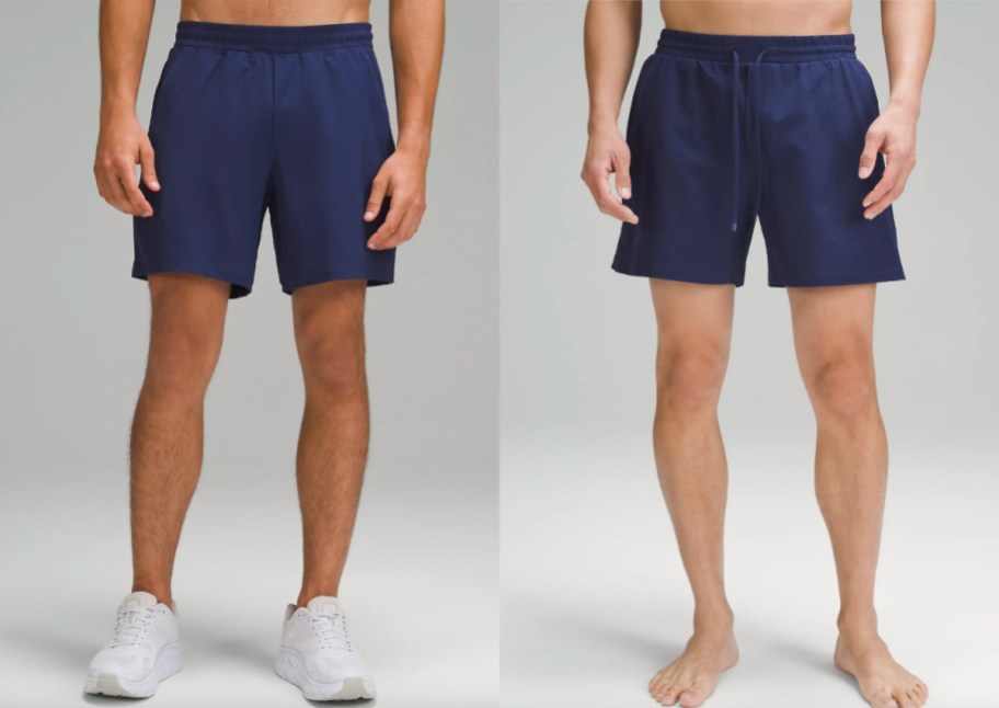 men in navy shorts