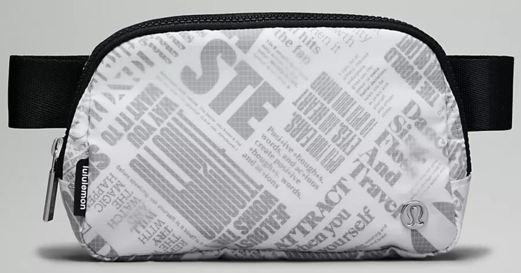 black and white lululemon belt bag