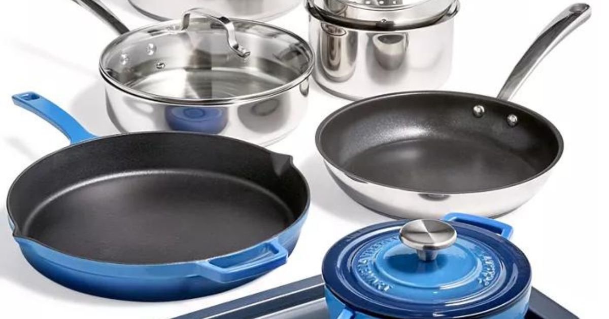 Martha Stewart Stainless-Steel 12-Piece Cookware Set