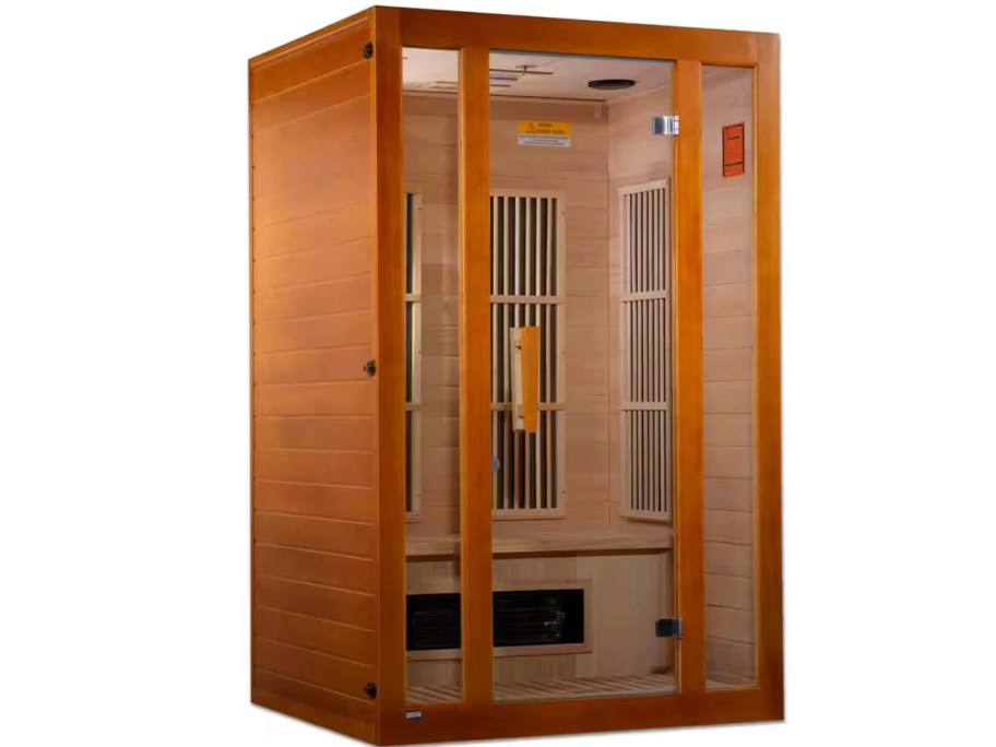 brown sauna stock image 