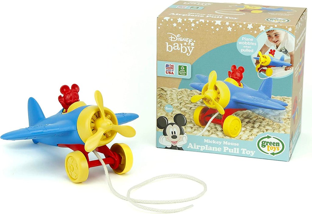 gren toys mickey mouse pull airplane toy