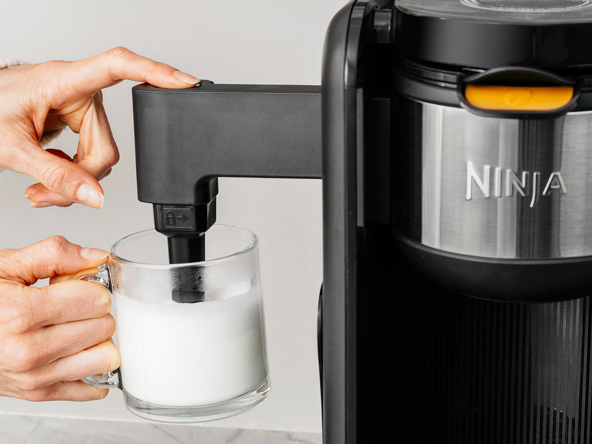 ninja brew machine with fold out frother