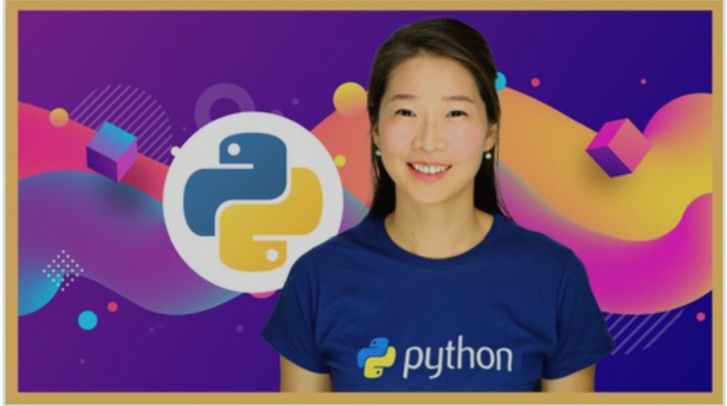 woman wearing python shirt for coding class