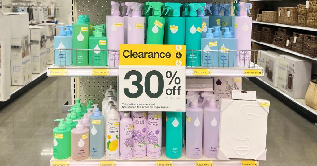 safely household items clearance items on end cap in target