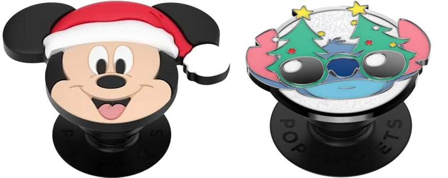 mickey mouse and stitch christmas popsockets 