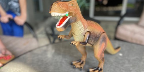 Light-Up Remote Control Dinosaur Just $27 on Amazon (Sprays Mist, Plays Songs, & Dances)