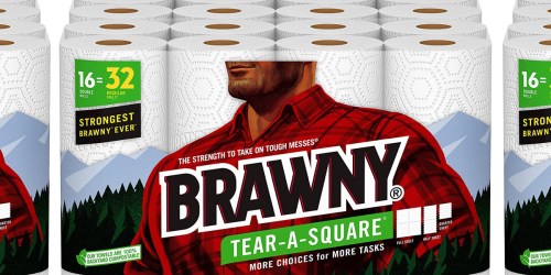 Brawny Tear-A-Square Paper Towels 16 Double Rolls Just $22 Shipped on Amazon