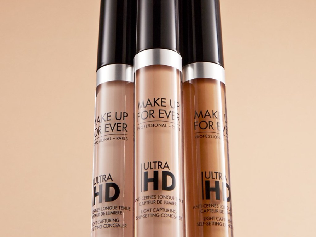 three different shades of makeup forever HD concealer
