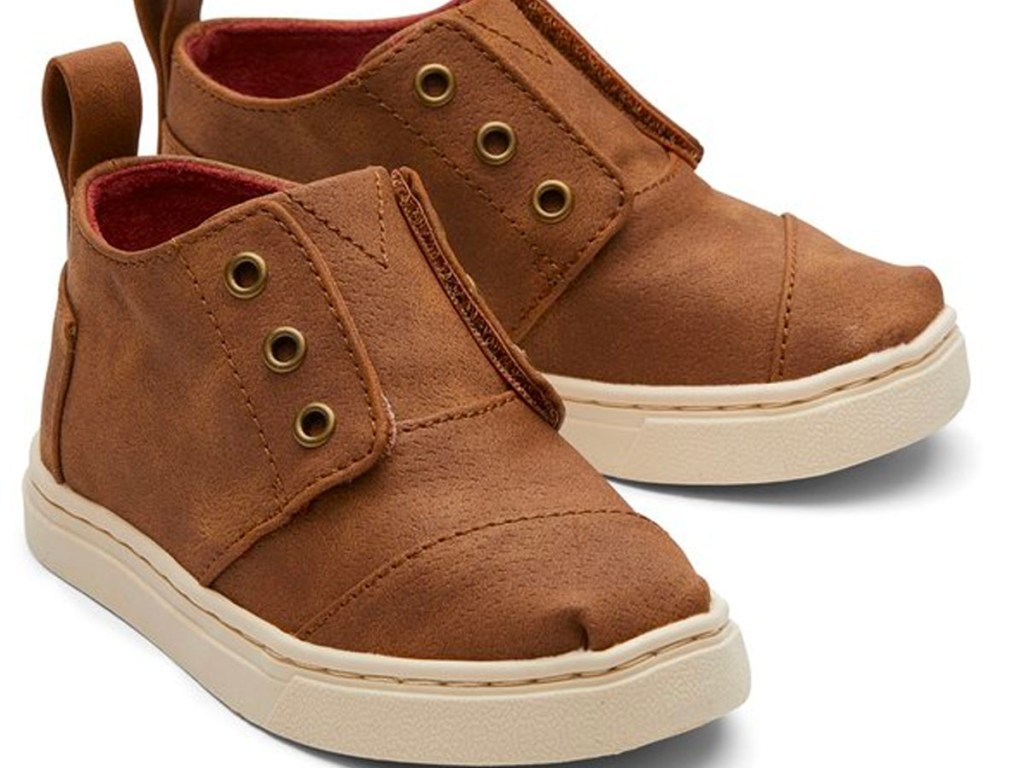 toms brown sneakers stock image