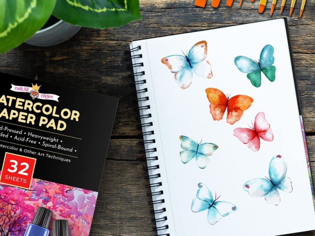 Watercolor Paper 64-Count Pad AND 72-Piece Paint Set Only $15.99 ...