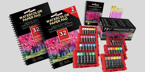 Watercolor Paper 64-Count Pad AND 72-Piece Paint Set Only $15.99 Shipped on Amazon (Reg. $40)