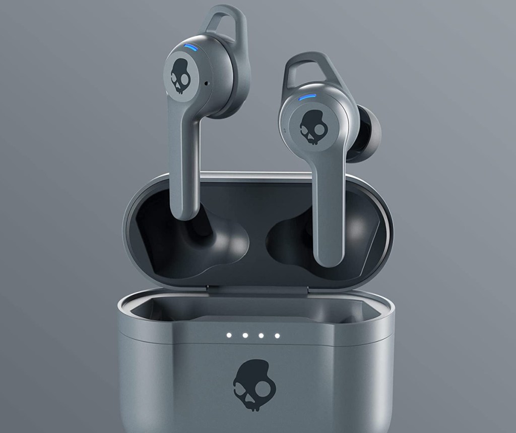 wireless headphones in grey