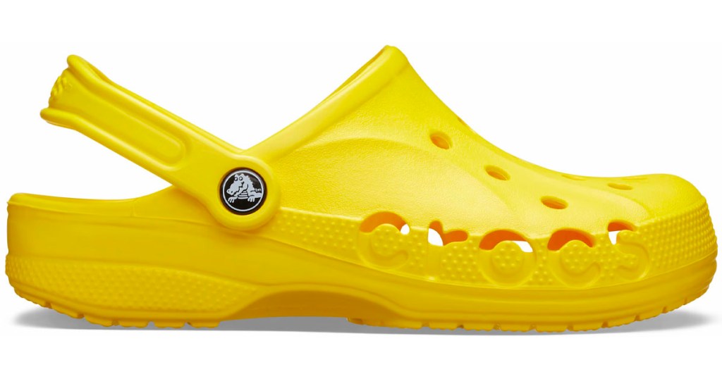 yellow adult clogs