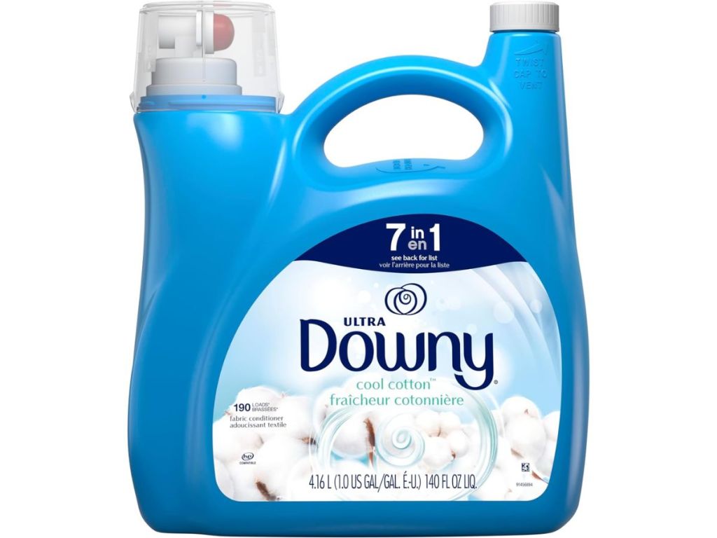 large bottle of Downy Ultra Liquid Fabric Softener in Clean Cotton
