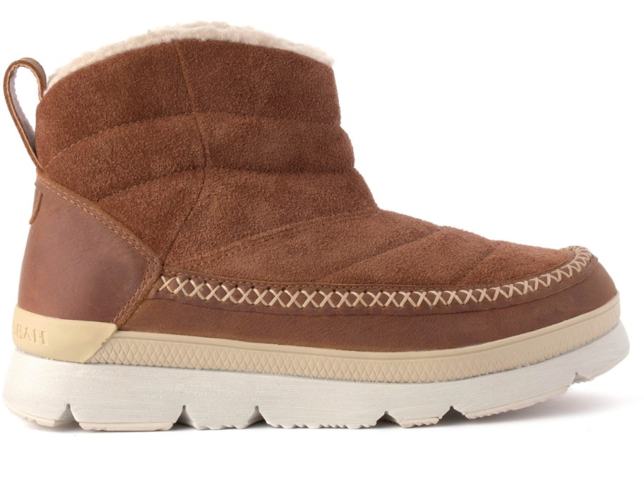 brown puffy women's winter boot