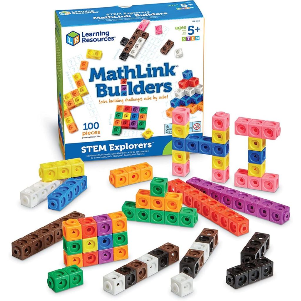 Learning Resources STEM Explorers MathLink Builders,100 Pieces