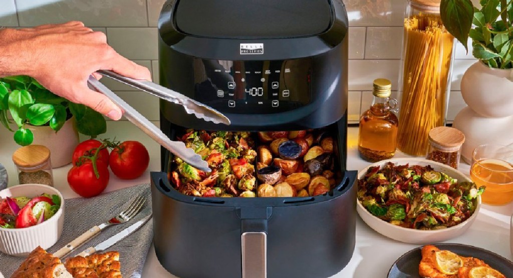 90088 Bella Pro Series - 8-qt. Touchscreen Air Fryer - Stainless