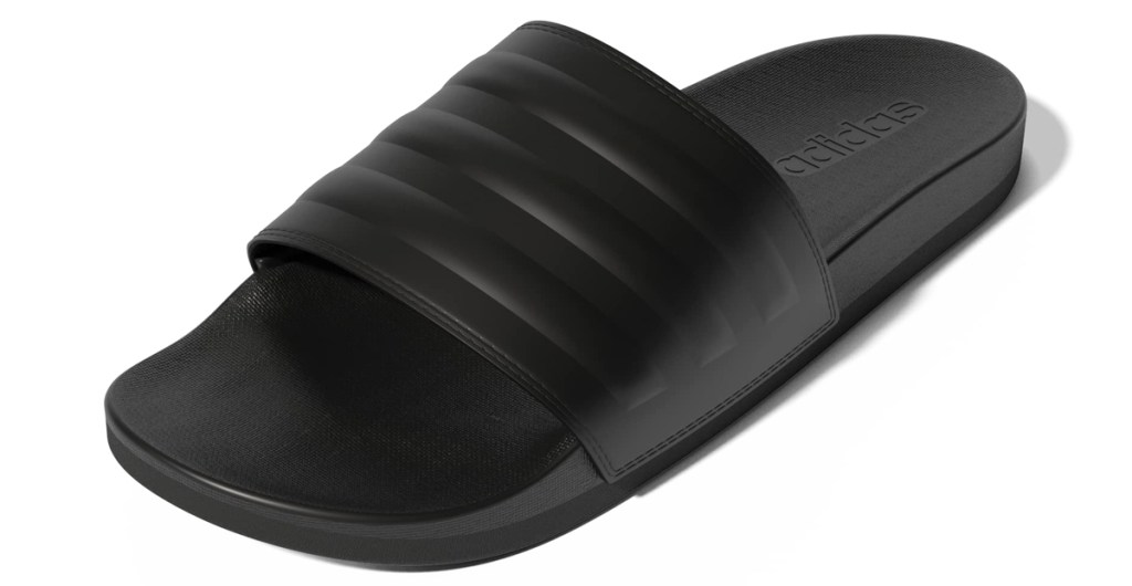 all black adidas slide