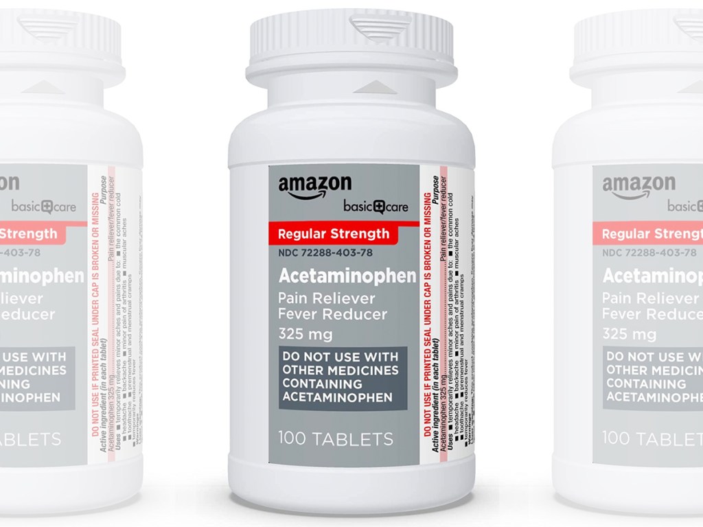 Amazon Basic Care Acetaminophen 100 count