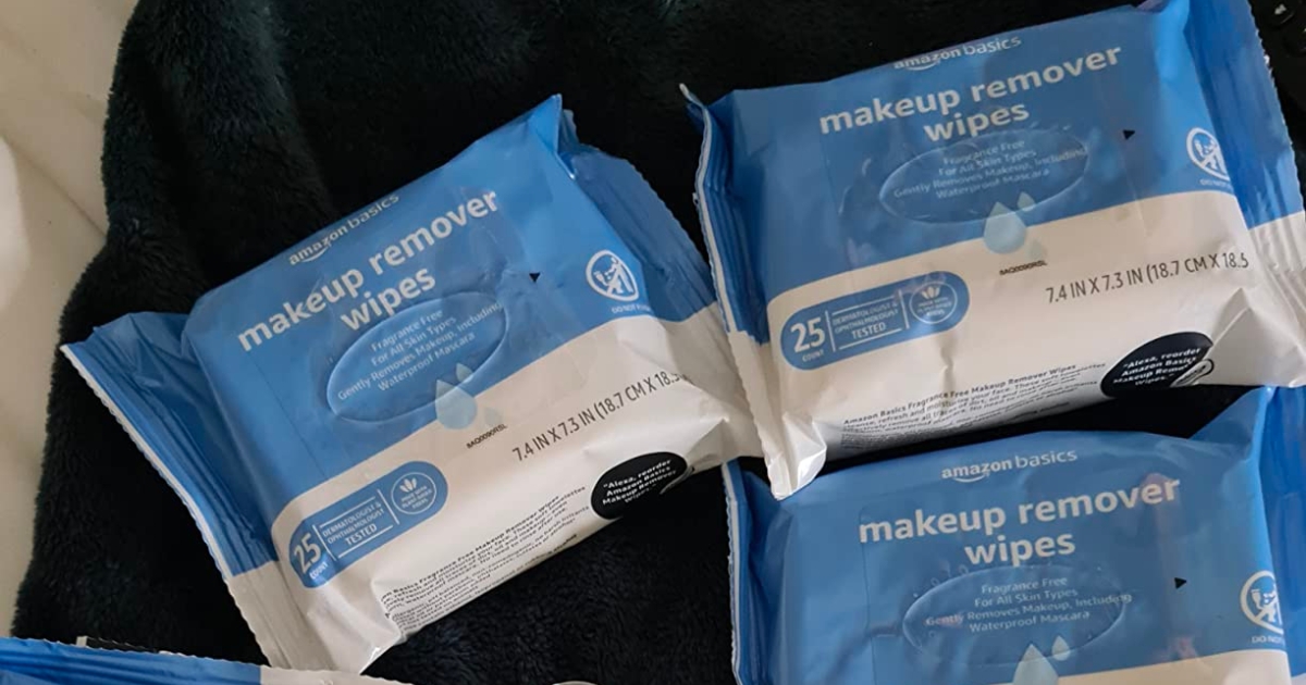 Amazon Basics Makeup Remover Wipes 50-Count Only $6.29 Shipped for Prime Members