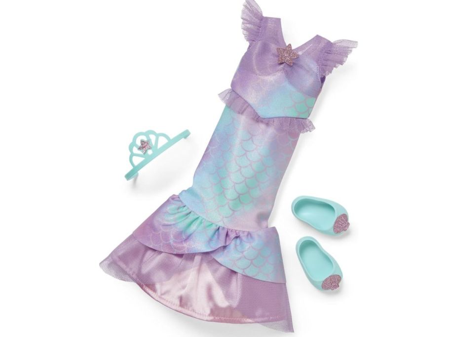 American Girl WellieWishers 2-in-1 Sparkly Mermaid Outfit w/ Headband & Flats 