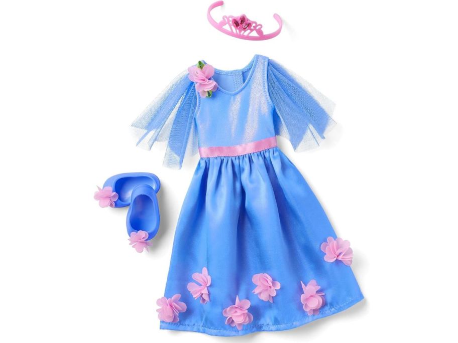 American Girl WellieWishers Princess in Bloom Outfit w/ Tiara & Shoes