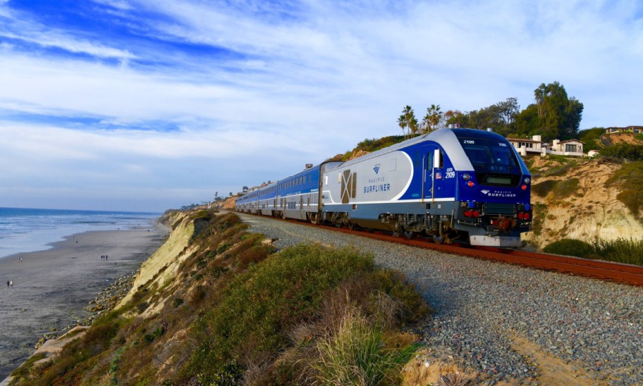 The Amtrak PAcific Surfliner, one of the Amtrak travel deals for summer 2024