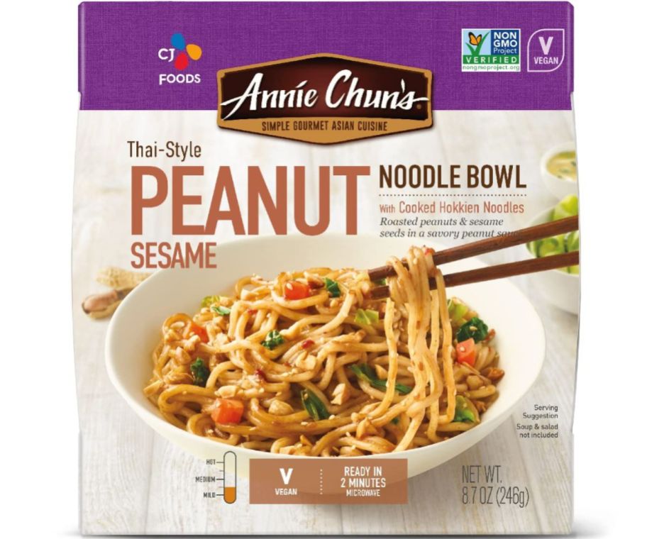 a package of thai style peanut sesame noodles