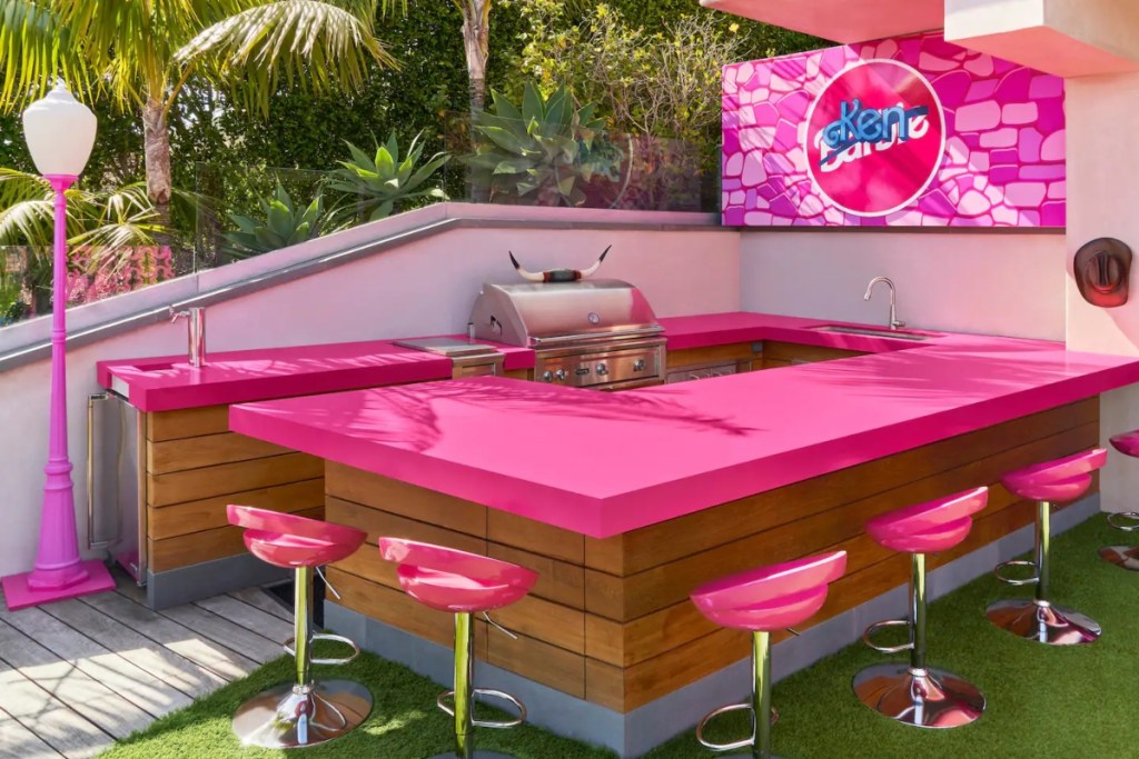 pink outdoor bar