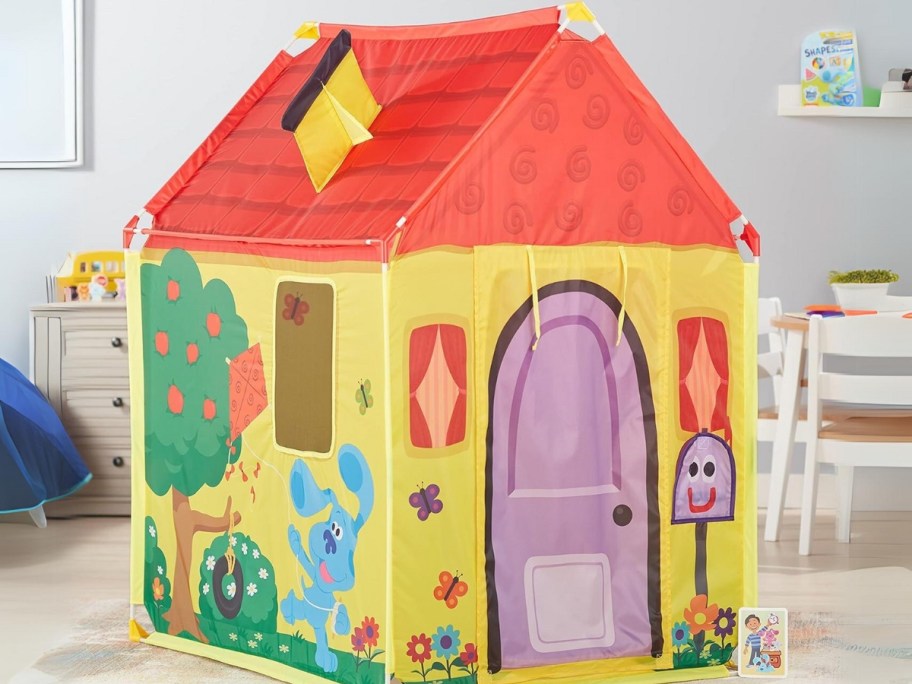 Blue Clues House indoor kid's play tent in a kids room