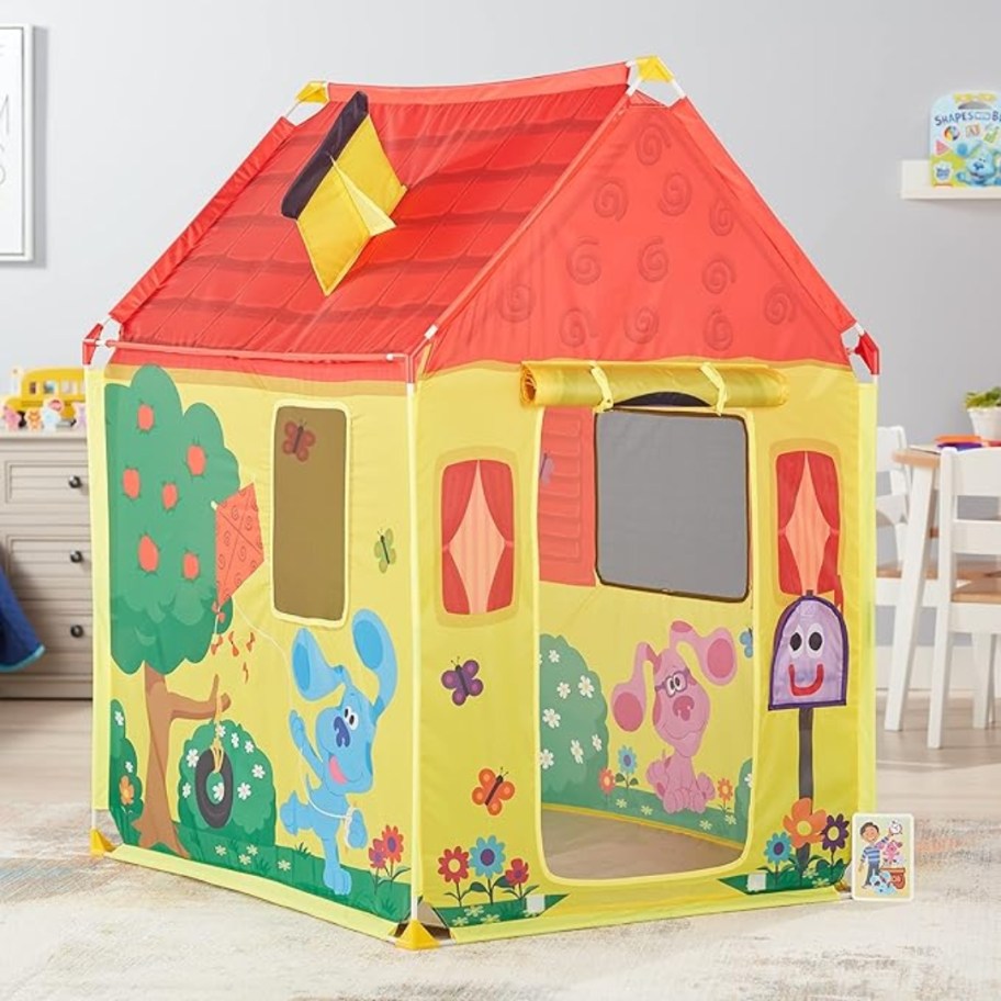 Blue Clues House indoor kid's play tent in a kids room