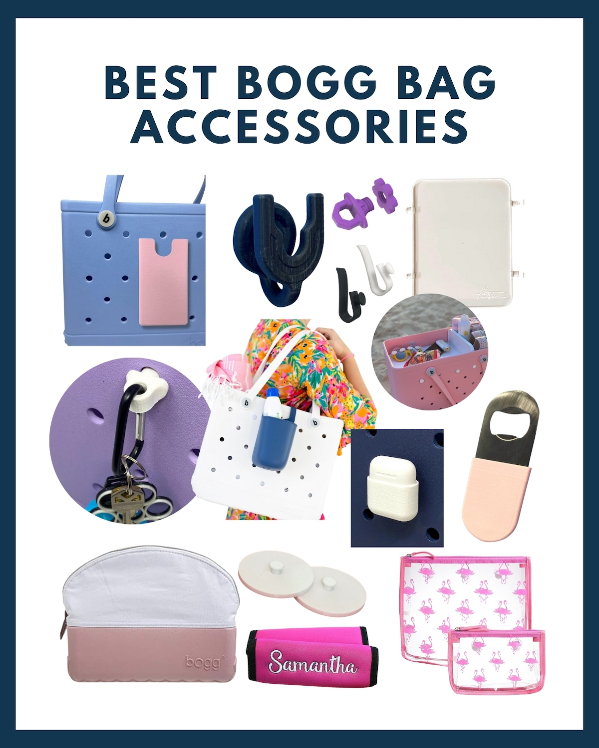 24PCS Charms For Bogg Bag, Pearls And Colorful Flowers For Bogg Bag Accessories Compatible With Women Rubber Beach Bag Tote Handbag Decoration