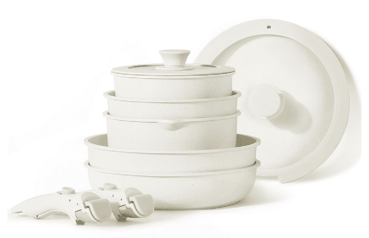 Carote Nonstick Cookware 9 Piece Set w_ Removable Handle