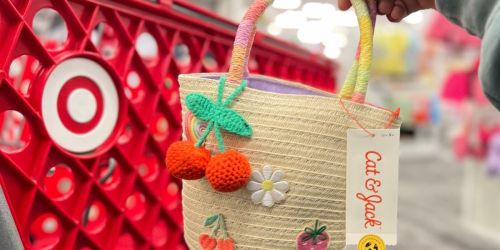 NEW Target Cat & Jack Girls Straw Totes Only $12 (Makes a Cute Easter Basket!)