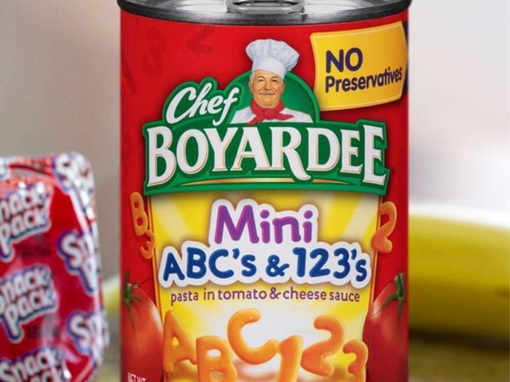 Can of Chef Boyardee ABCs and 123s