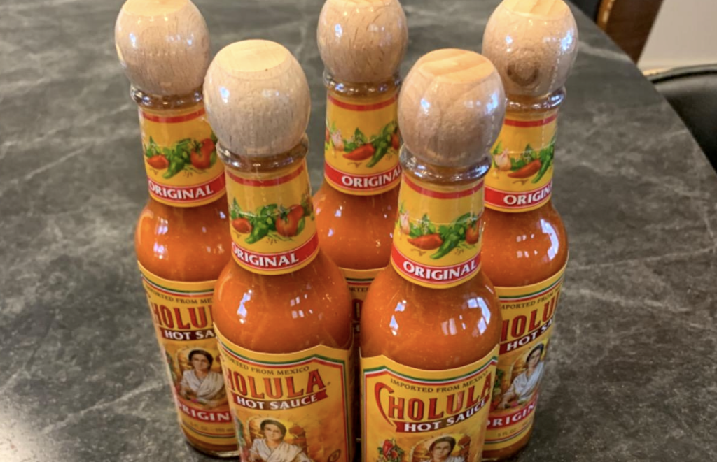 Cholula hot sauce jars 