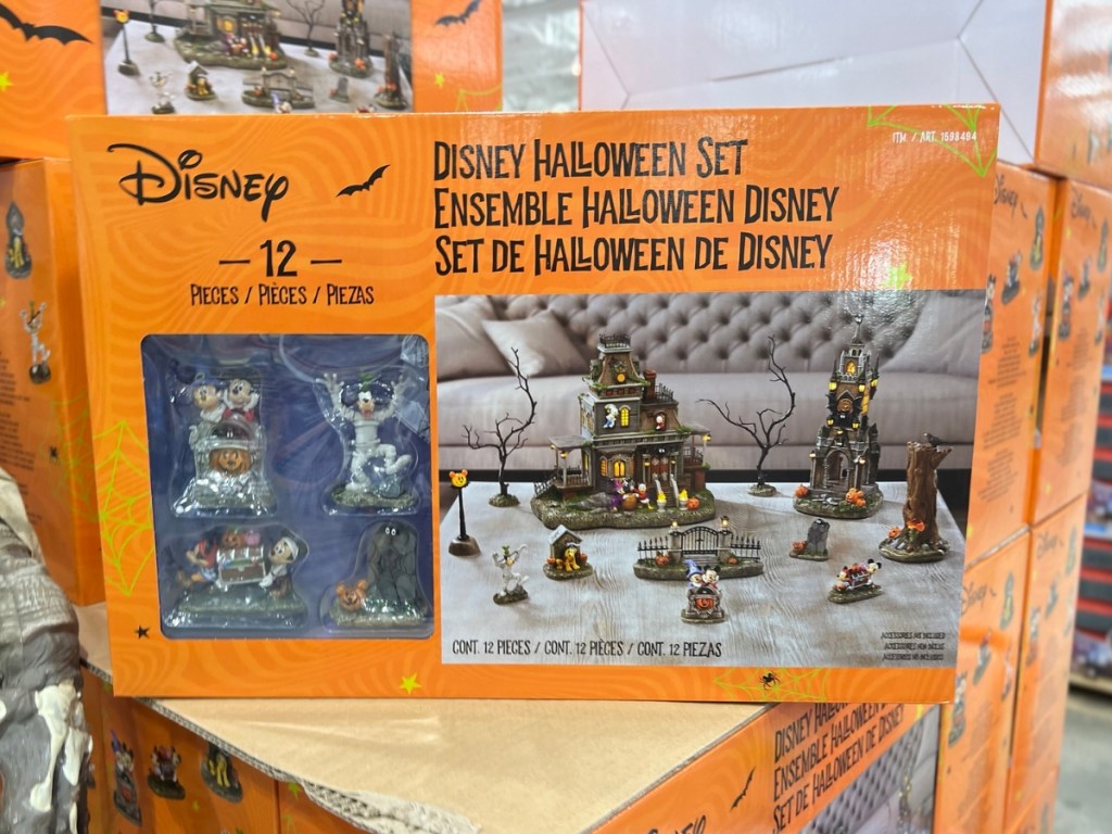 costco disney halloween village 12-piece set