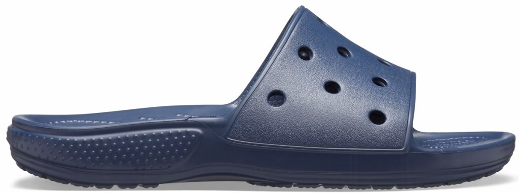 navy blue crocs slide sandal