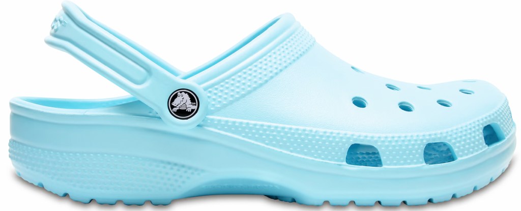 light blue crocs clog