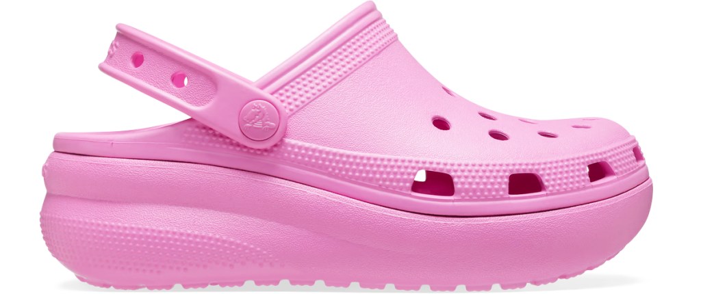 pink platform crocs clog