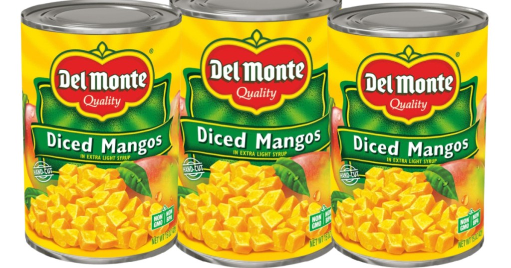 3 cans of Del Monte diced Mangos