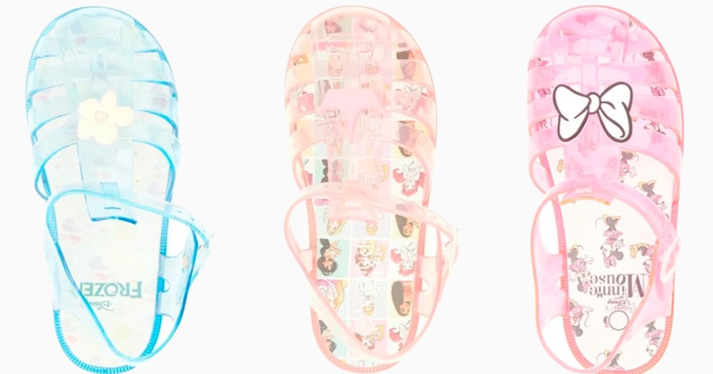 girls disney jelly sandals