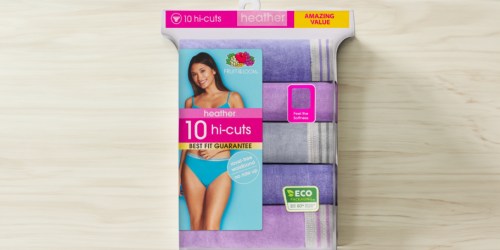 Fruit of the Loom Women’s Underwear 10-Pack Only $10.27 on Walmart