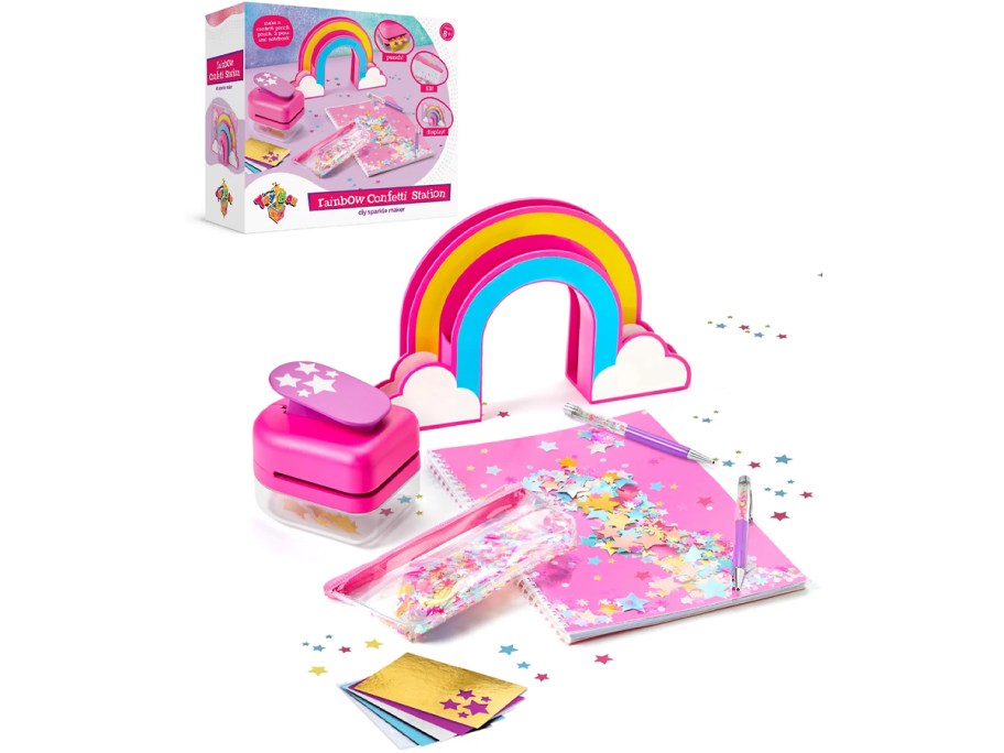 Geoffrey's Toy Box DIY Rainbow Confetti Station Sparkle Maker Kit